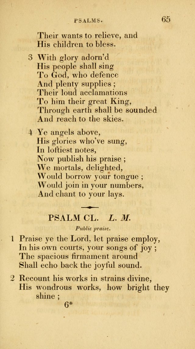 A Collection of Psalms and Hymns for Social and Private Worship page 65