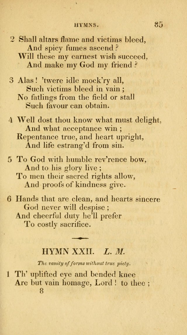 A Collection of Psalms and Hymns for Social and Private Worship page 85