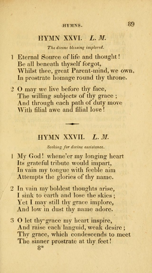 A Collection of Psalms and Hymns for Social and Private Worship page 89