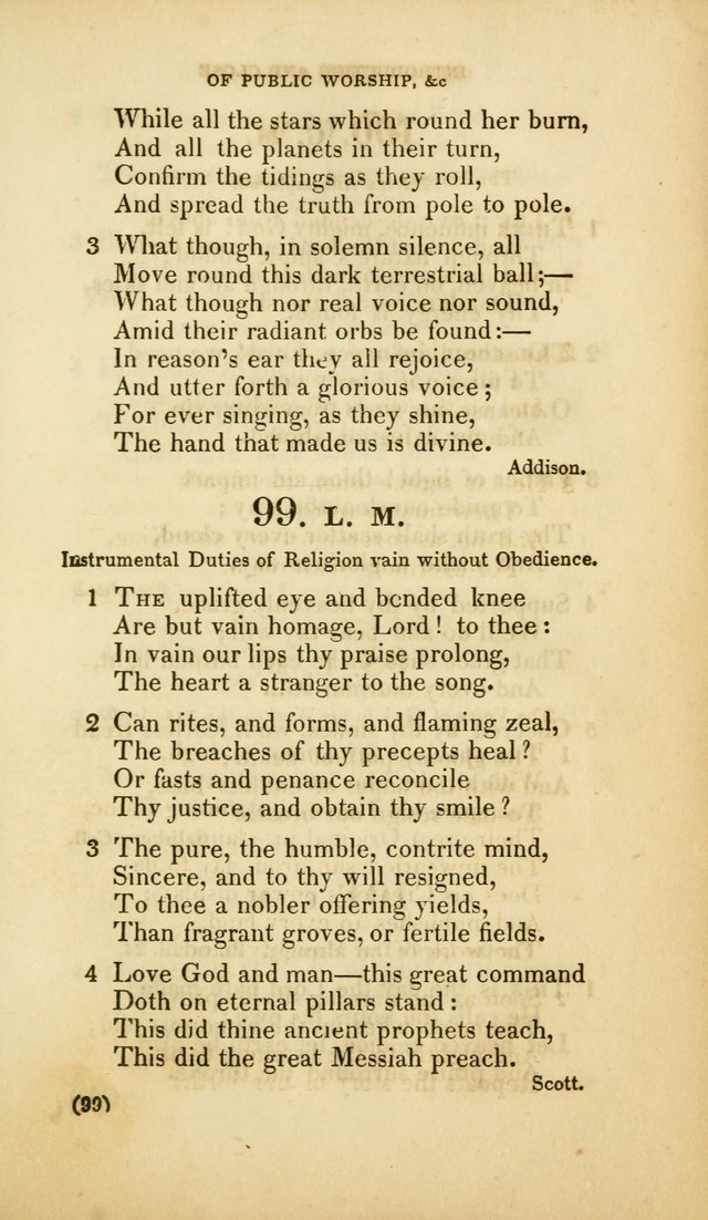 A Collection of Psalms and Hymns, for Social and Private Worship (Rev. ed.  with supplement) page 100