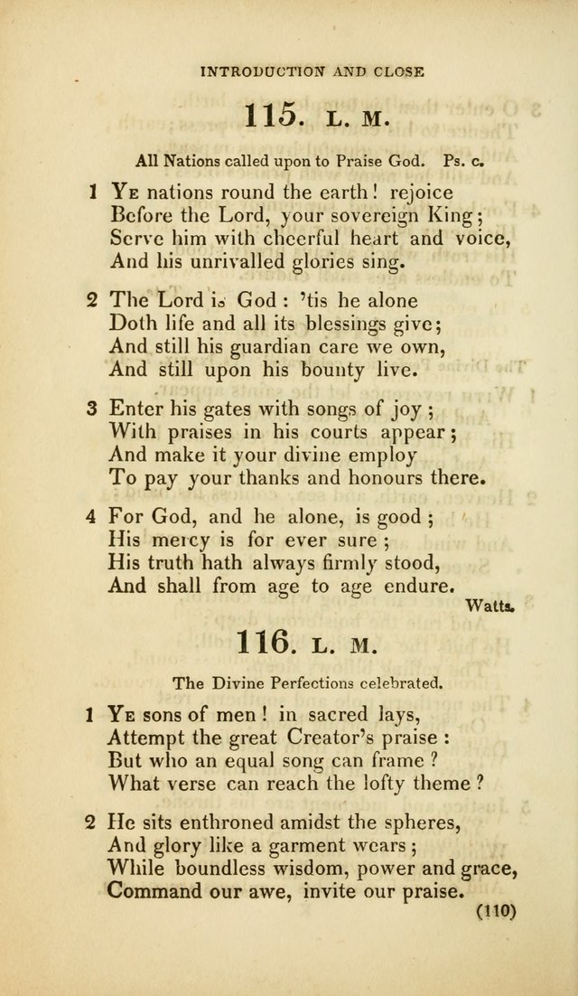 A Collection of Psalms and Hymns, for Social and Private Worship (Rev. ed.  with supplement) page 111