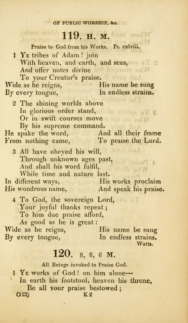 A Collection of Psalms and Hymns, for Social and Private Worship (Rev. ed.  with supplement) page 114