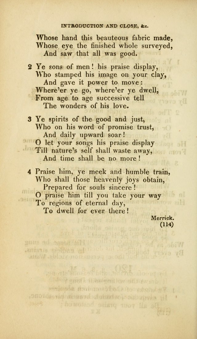 A Collection of Psalms and Hymns, for Social and Private Worship (Rev. ed.  with supplement) page 115