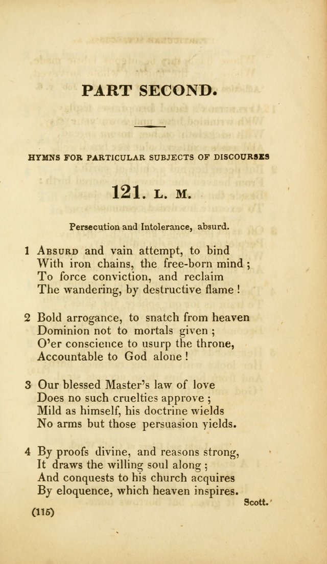 A Collection of Psalms and Hymns, for Social and Private Worship (Rev. ed.  with supplement) page 116