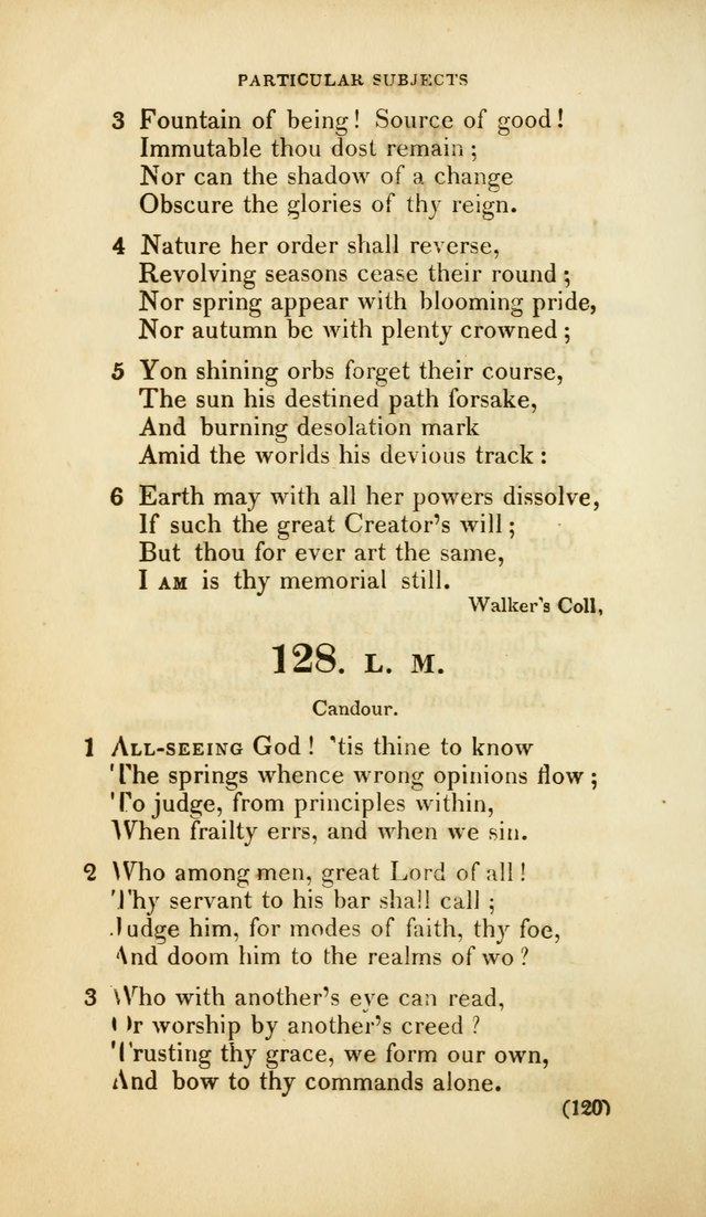 A Collection of Psalms and Hymns, for Social and Private Worship (Rev. ed.  with supplement) page 121