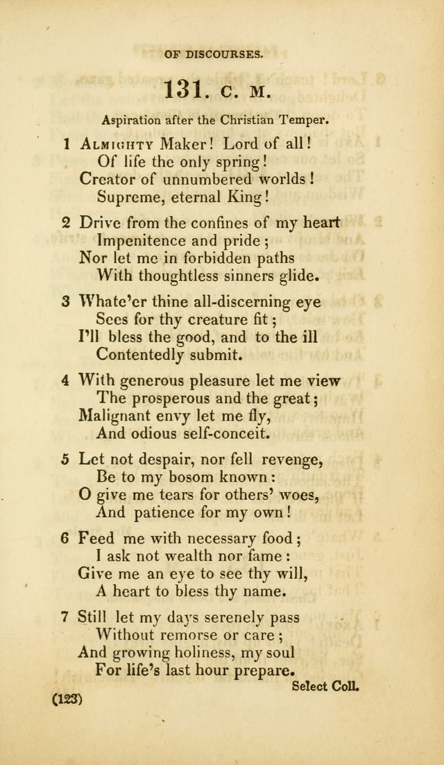 A Collection of Psalms and Hymns, for Social and Private Worship (Rev. ed.  with supplement) page 124