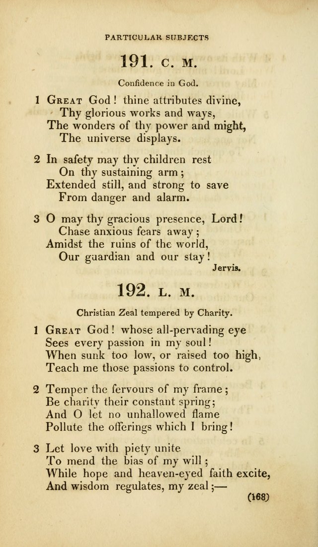 A Collection of Psalms and Hymns, for Social and Private Worship (Rev. ed.  with supplement) page 169