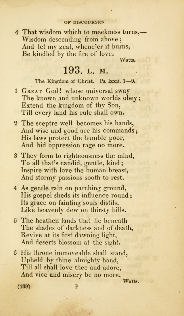 A Collection of Psalms and Hymns, for Social and Private Worship (Rev. ed.  with supplement) page 170