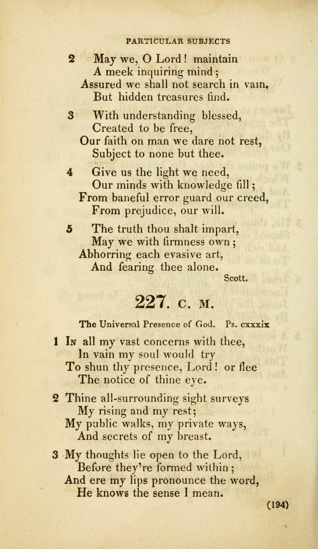 A Collection of Psalms and Hymns, for Social and Private Worship (Rev. ed.  with supplement) page 195