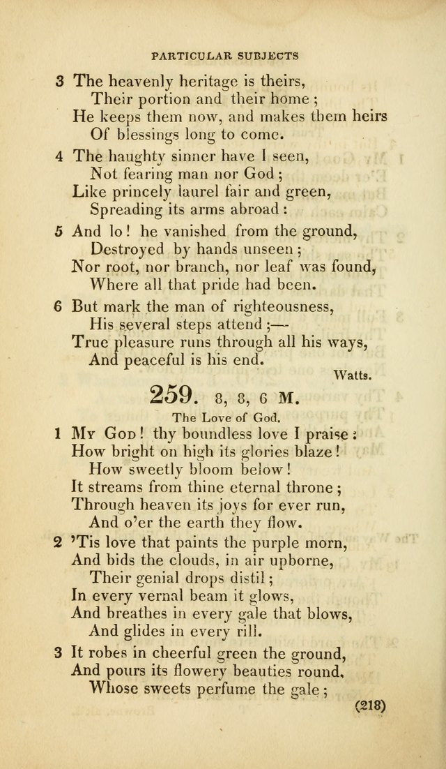 A Collection of Psalms and Hymns, for Social and Private Worship (Rev. ed.  with supplement) page 219