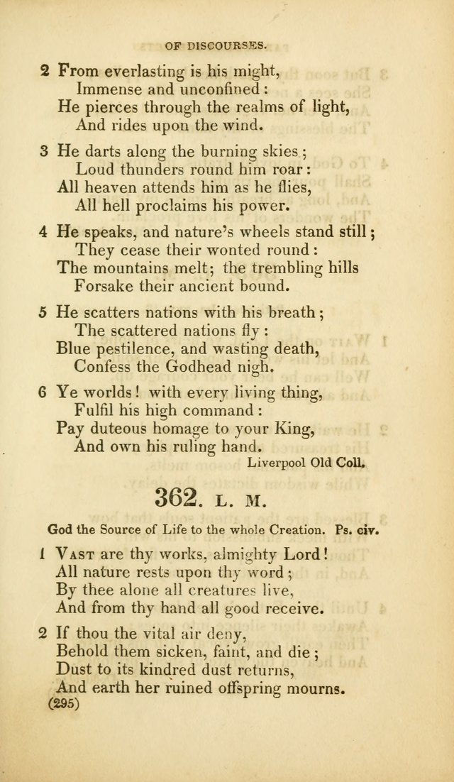 A Collection of Psalms and Hymns, for Social and Private Worship (Rev. ed.  with supplement) page 296