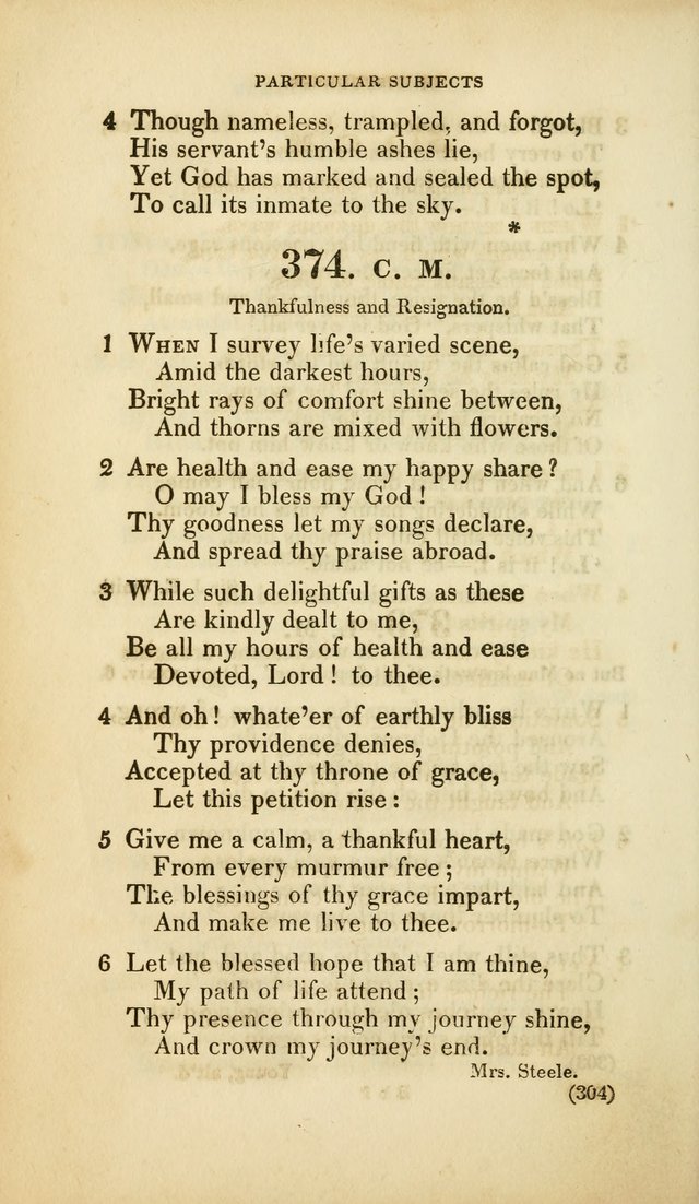 A Collection of Psalms and Hymns, for Social and Private Worship (Rev. ed.  with supplement) page 305