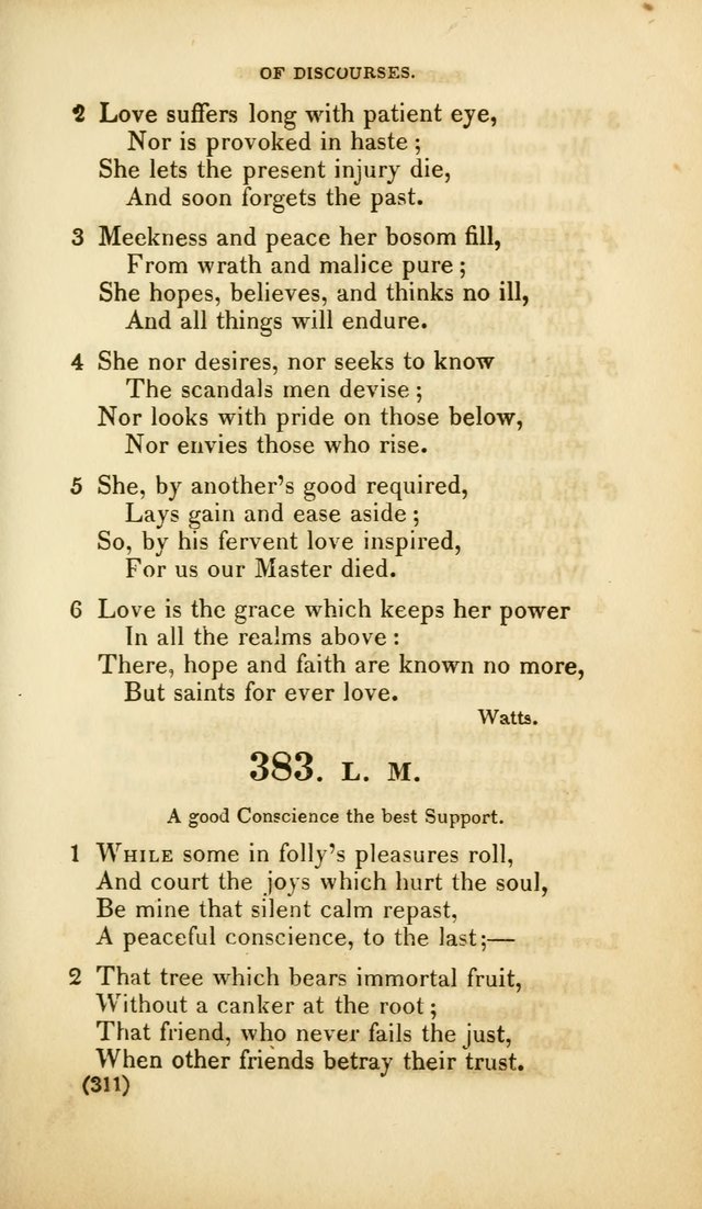 A Collection of Psalms and Hymns, for Social and Private Worship (Rev. ed.  with supplement) page 312