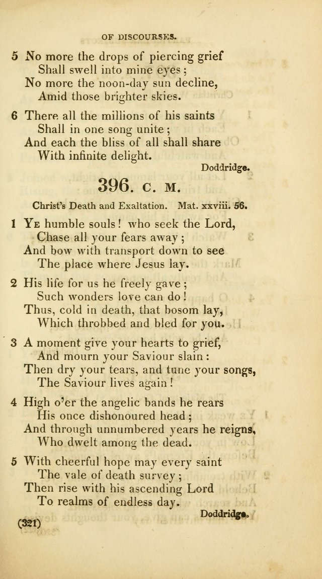 A Collection of Psalms and Hymns, for Social and Private Worship (Rev. ed.  with supplement) page 322