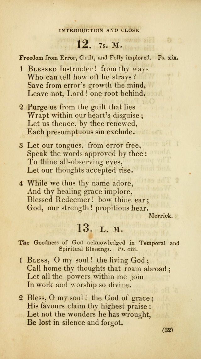 A Collection of Psalms and Hymns, for Social and Private Worship (Rev. ed.  with supplement) page 33