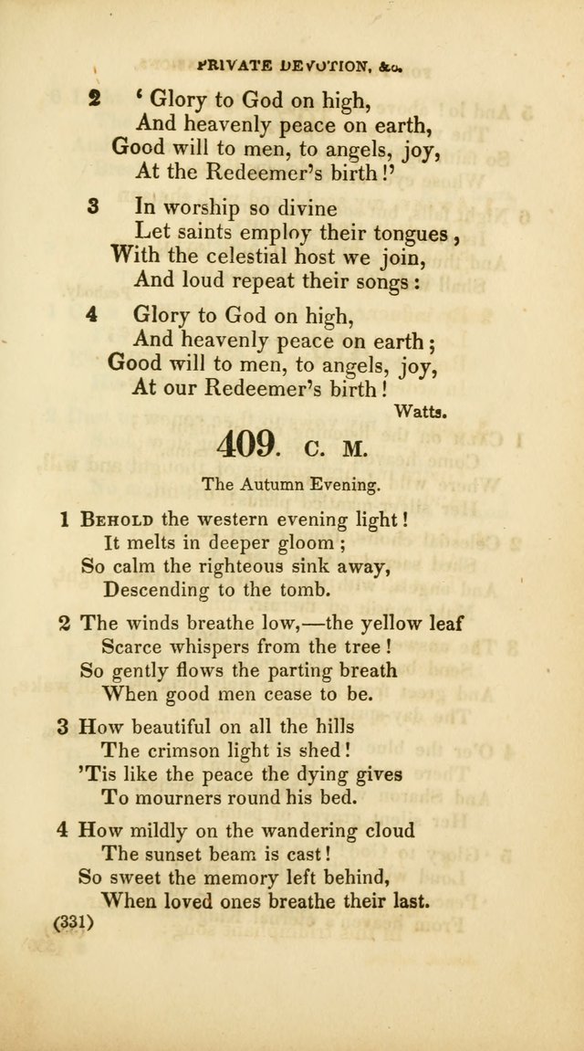 A Collection of Psalms and Hymns, for Social and Private Worship (Rev. ed.  with supplement) page 332