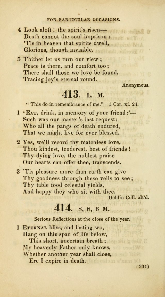 A Collection of Psalms and Hymns, for Social and Private Worship (Rev. ed.  with supplement) page 335