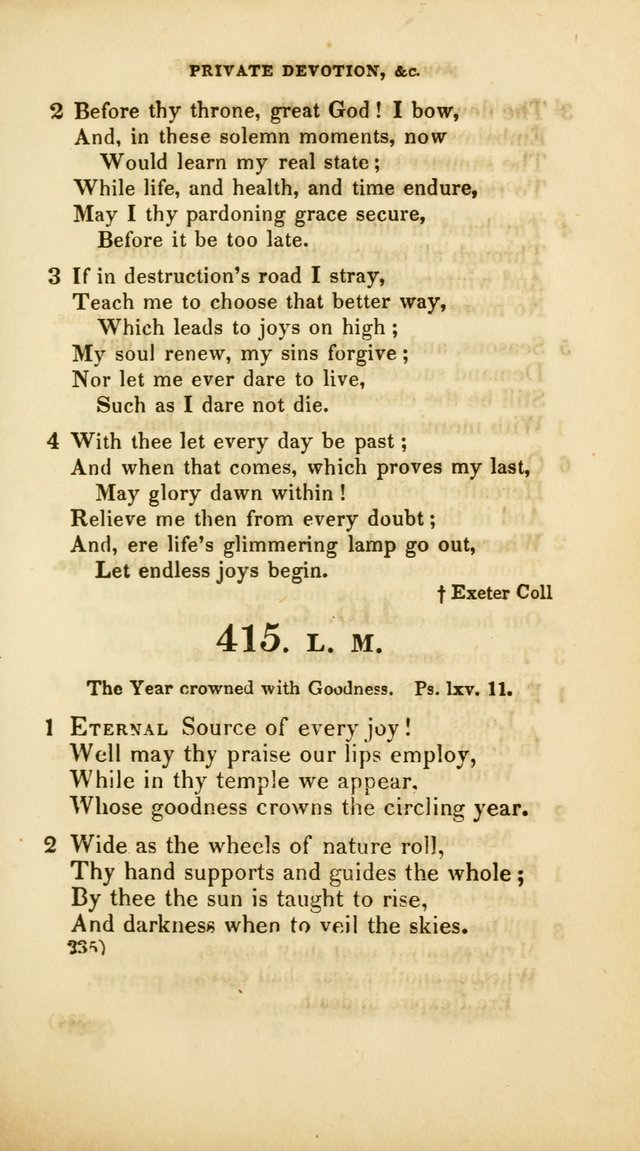 A Collection of Psalms and Hymns, for Social and Private Worship (Rev. ed.  with supplement) page 336