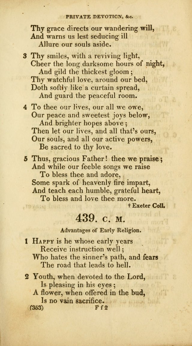 A Collection of Psalms and Hymns, for Social and Private Worship (Rev. ed.  with supplement) page 354