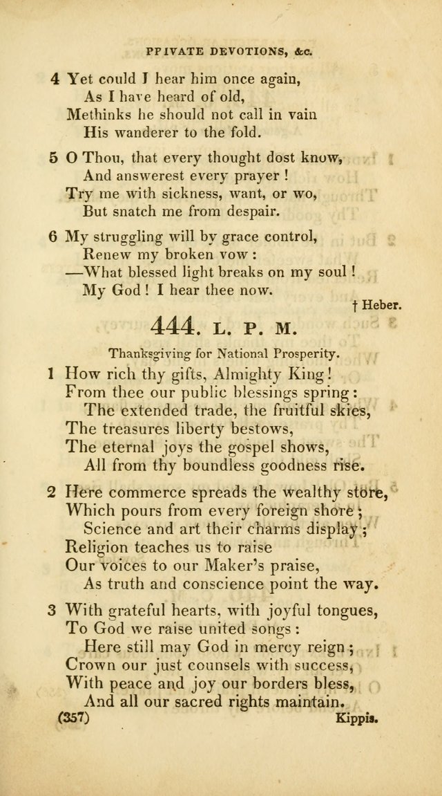 A Collection of Psalms and Hymns, for Social and Private Worship (Rev. ed.  with supplement) page 358