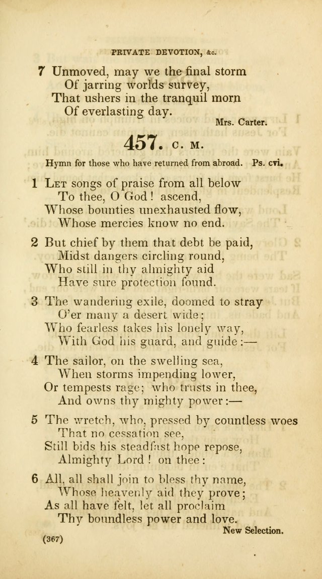 A Collection of Psalms and Hymns, for Social and Private Worship (Rev. ed.  with supplement) page 368