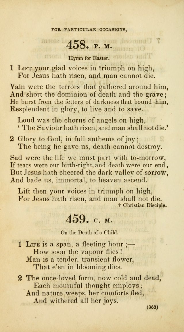 A Collection of Psalms and Hymns, for Social and Private Worship (Rev. ed.  with supplement) page 369