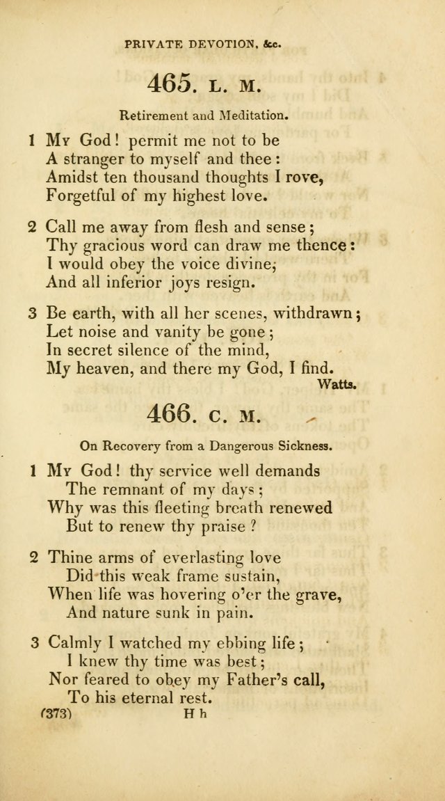 A Collection of Psalms and Hymns, for Social and Private Worship (Rev. ed.  with supplement) page 374