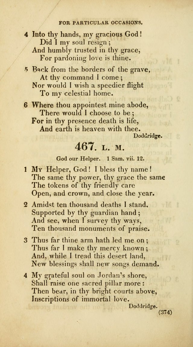 A Collection of Psalms and Hymns, for Social and Private Worship (Rev. ed.  with supplement) page 375