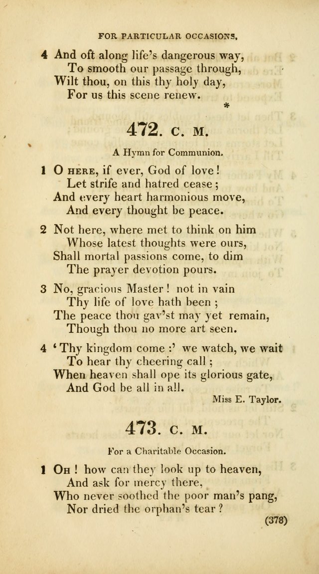 A Collection of Psalms and Hymns, for Social and Private Worship (Rev. ed.  with supplement) page 379