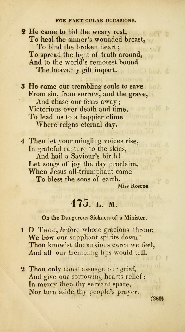 A Collection of Psalms and Hymns, for Social and Private Worship (Rev. ed.  with supplement) page 381