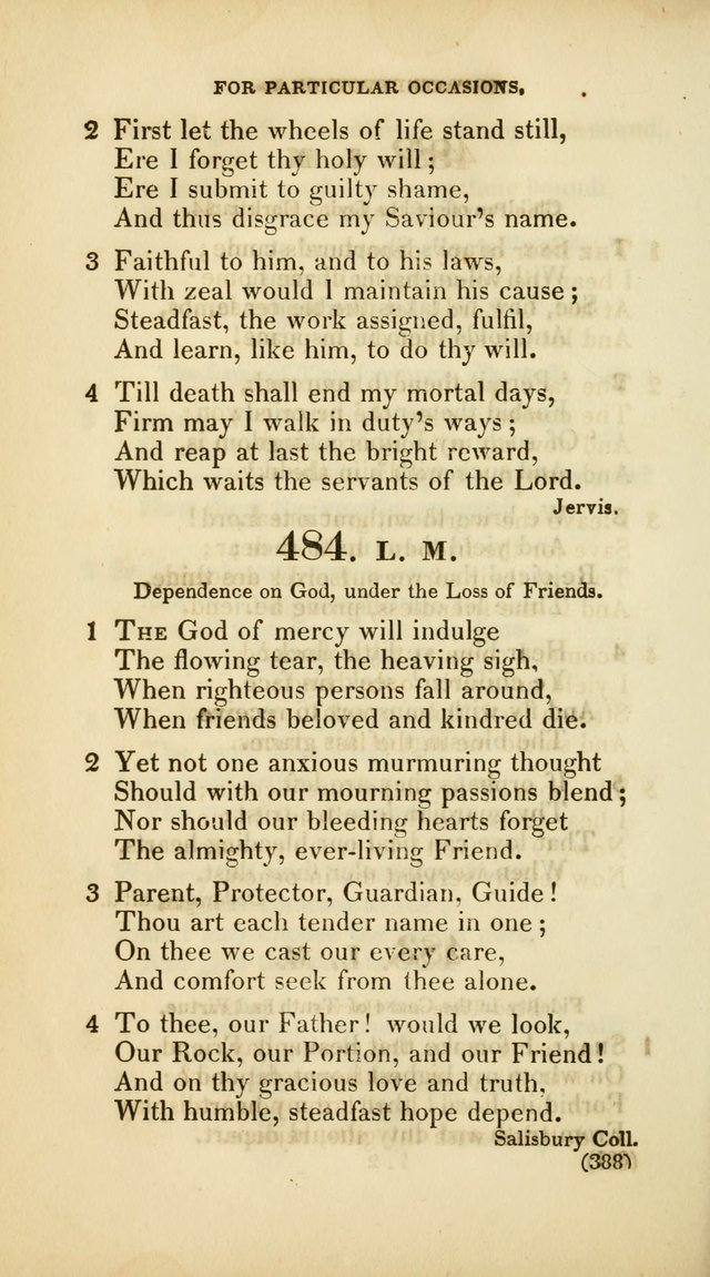 A Collection of Psalms and Hymns, for Social and Private Worship (Rev. ed.  with supplement) page 389