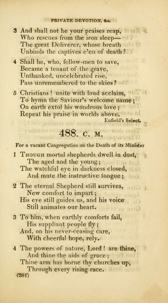 A Collection of Psalms and Hymns, for Social and Private Worship (Rev. ed.  with supplement) page 392