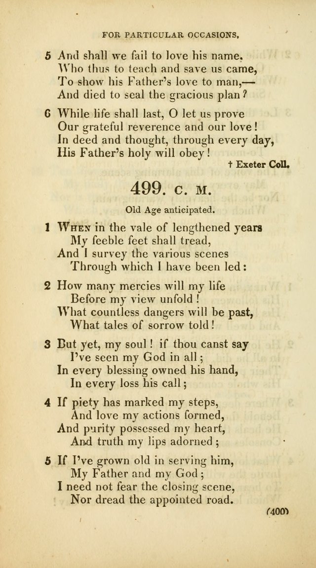 A Collection of Psalms and Hymns, for Social and Private Worship (Rev. ed.  with supplement) page 401