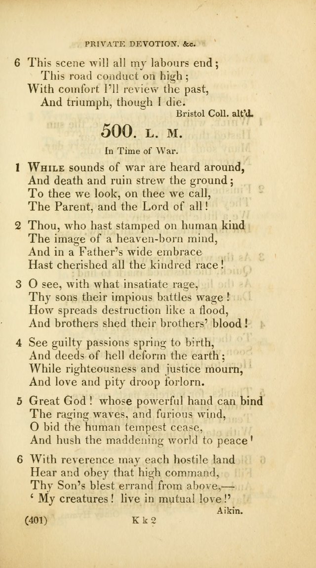 A Collection of Psalms and Hymns, for Social and Private Worship (Rev. ed.  with supplement) page 402