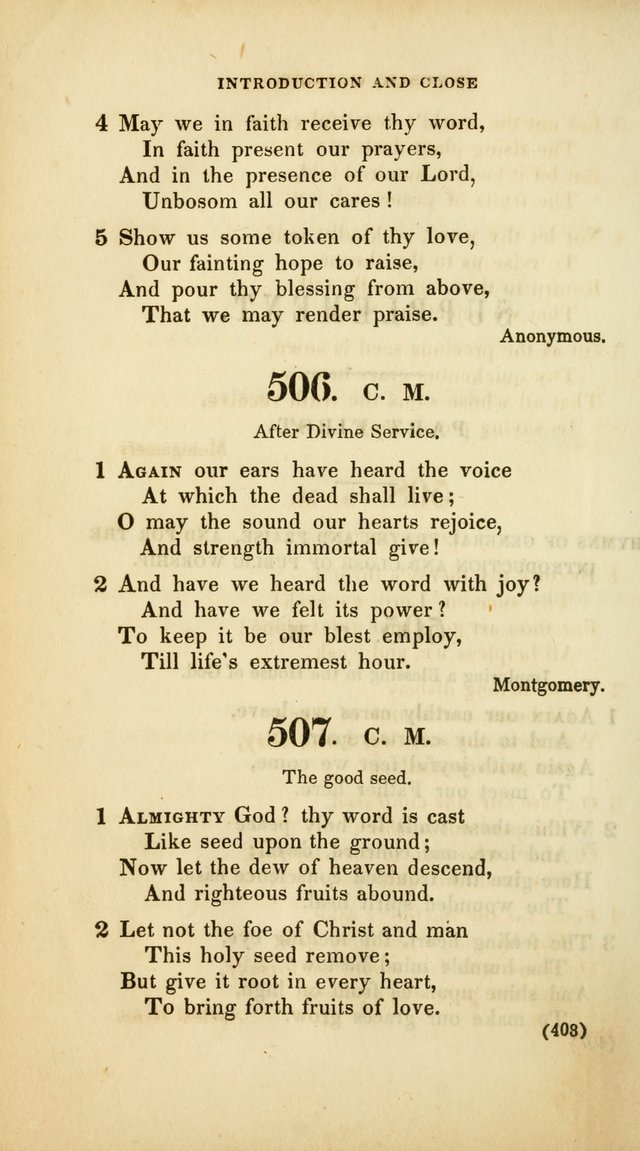 A Collection of Psalms and Hymns, for Social and Private Worship (Rev. ed.  with supplement) page 409