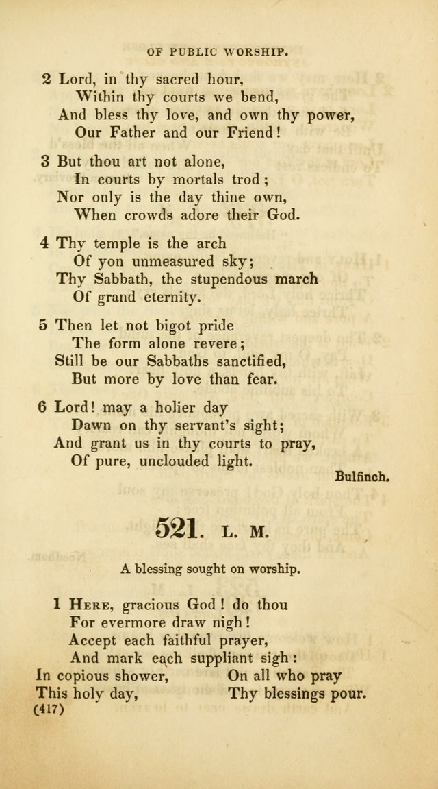 A Collection of Psalms and Hymns, for Social and Private Worship (Rev. ed.  with supplement) page 418