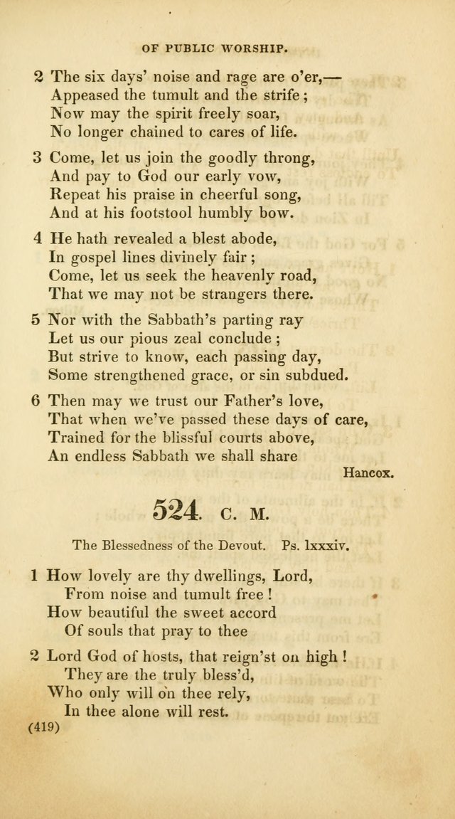 A Collection of Psalms and Hymns, for Social and Private Worship (Rev. ed.  with supplement) page 420