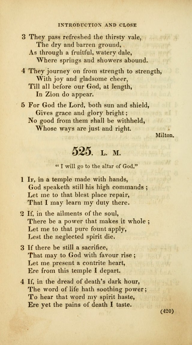 A Collection of Psalms and Hymns, for Social and Private Worship (Rev. ed.  with supplement) page 421