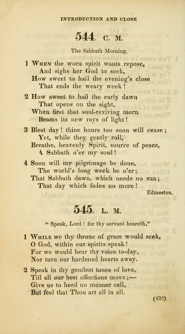 A Collection of Psalms and Hymns, for Social and Private Worship (Rev. ed.  with supplement) page 433