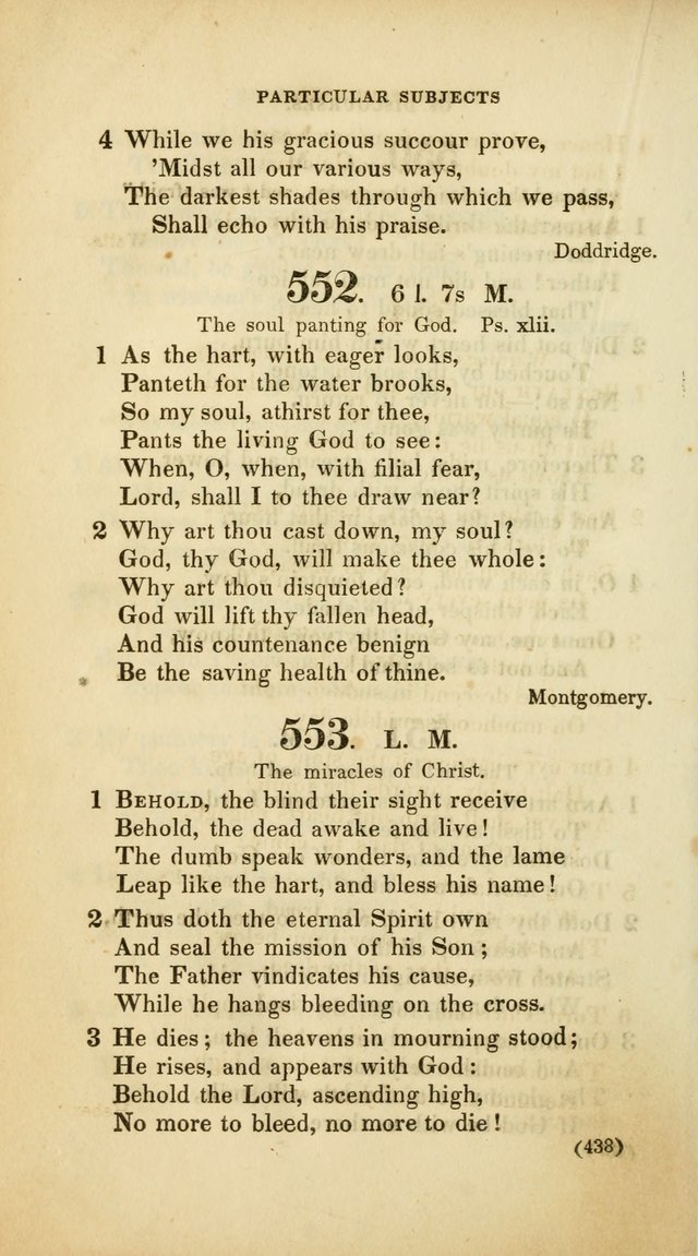 A Collection of Psalms and Hymns, for Social and Private Worship (Rev. ed.  with supplement) page 439