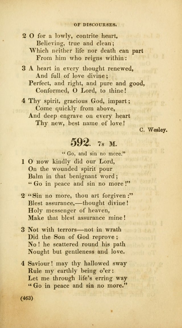 A Collection of Psalms and Hymns, for Social and Private Worship (Rev. ed.  with supplement) page 464