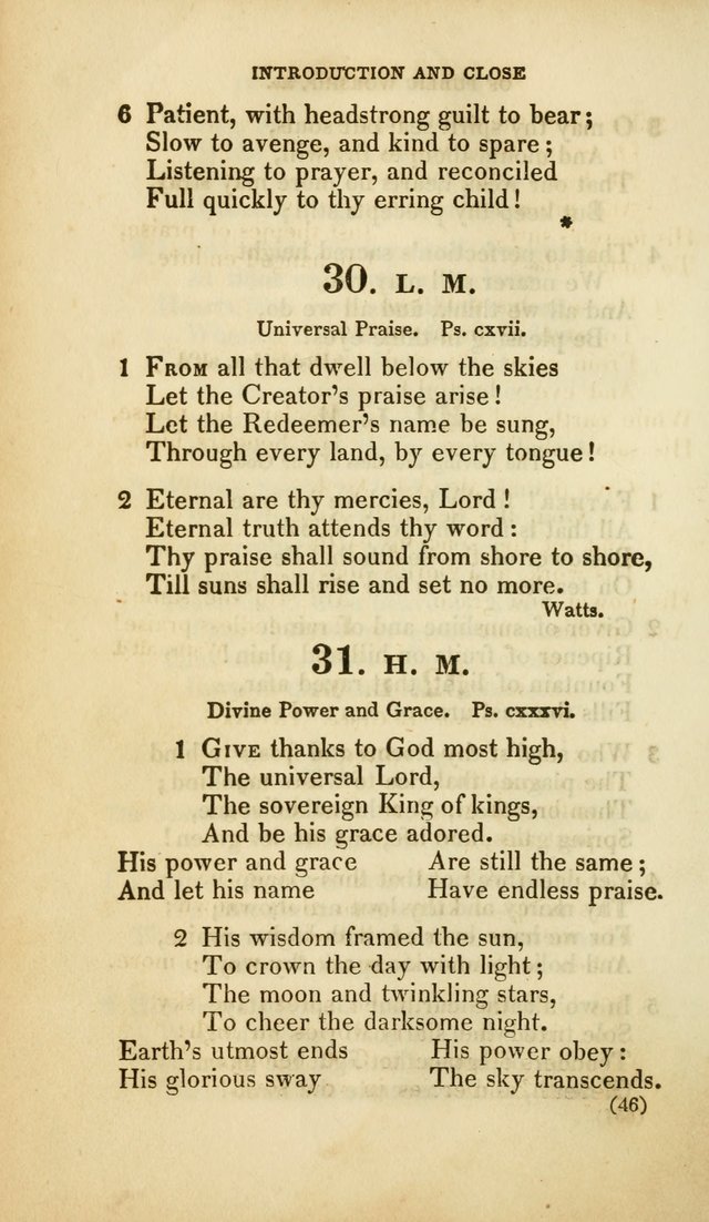 A Collection of Psalms and Hymns, for Social and Private Worship (Rev. ed.  with supplement) page 47