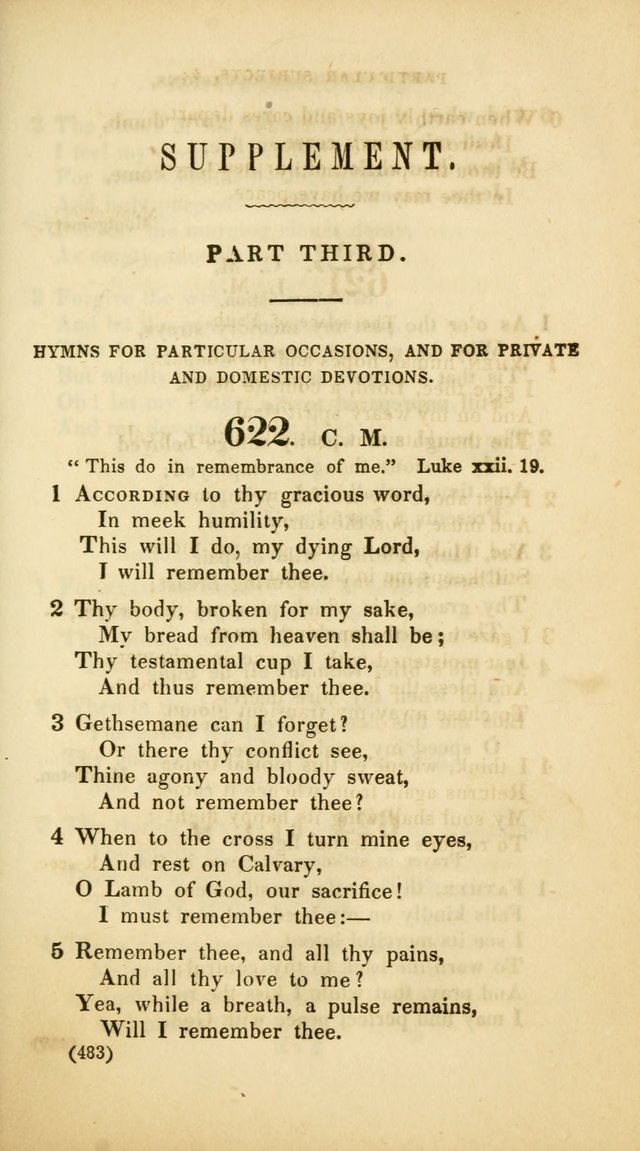 A Collection of Psalms and Hymns, for Social and Private Worship (Rev. ed.  with supplement) page 484