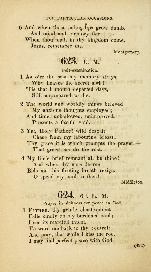 A Collection of Psalms and Hymns, for Social and Private Worship (Rev. ed.  with supplement) page 485