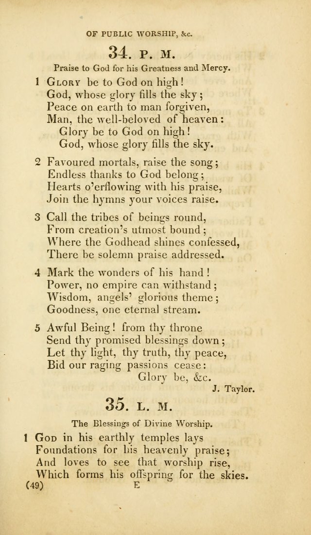 A Collection of Psalms and Hymns, for Social and Private Worship (Rev. ed.  with supplement) page 50