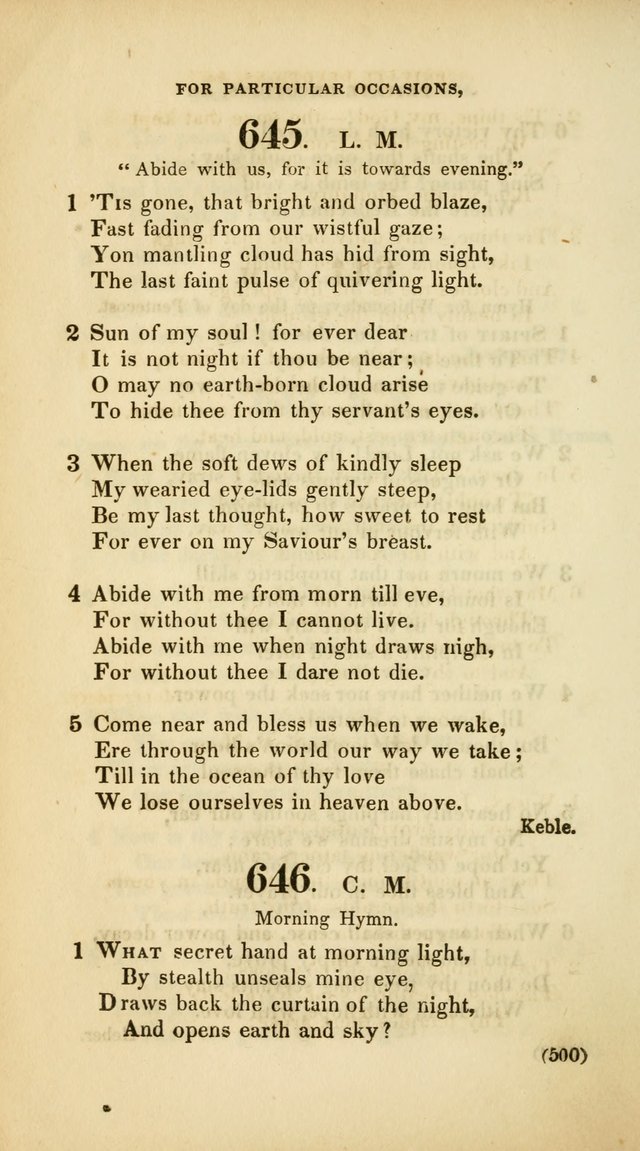 A Collection of Psalms and Hymns, for Social and Private Worship (Rev. ed.  with supplement) page 501