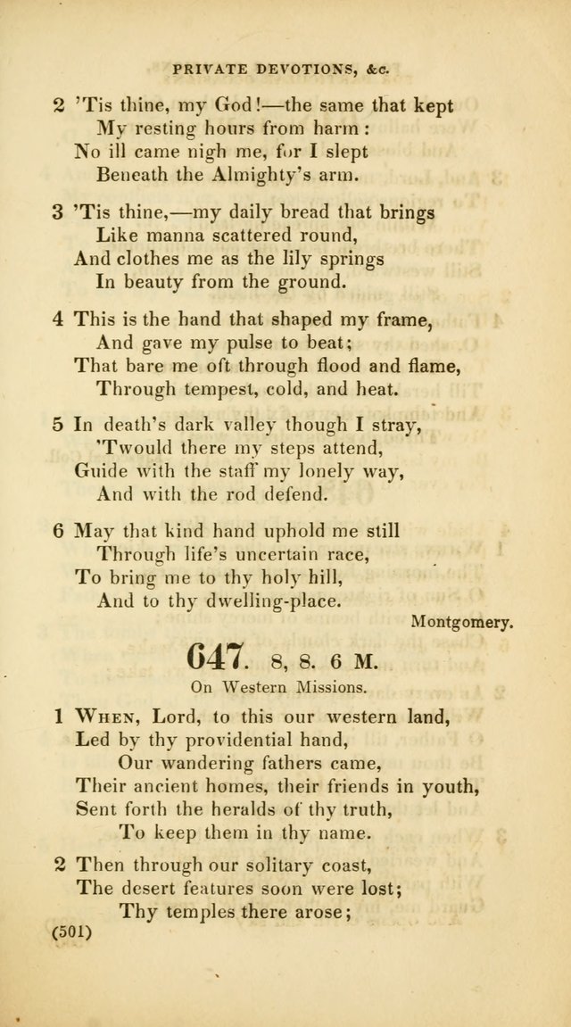 A Collection of Psalms and Hymns, for Social and Private Worship (Rev. ed.  with supplement) page 502