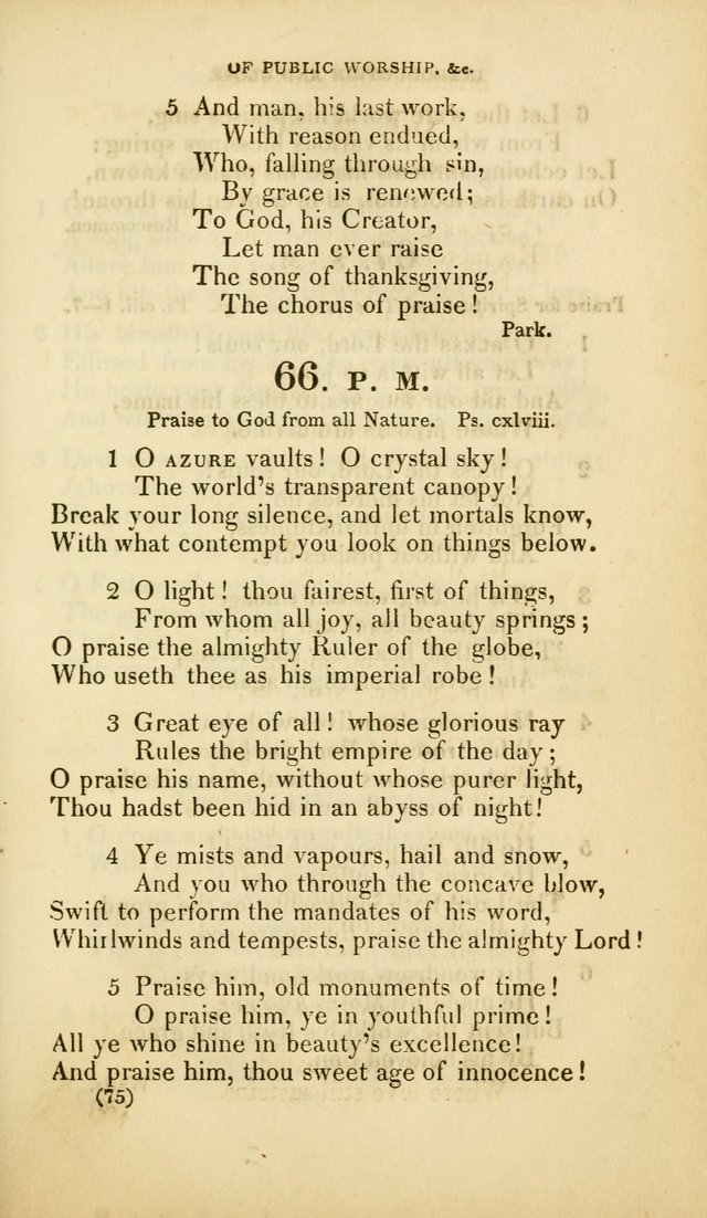 A Collection of Psalms and Hymns, for Social and Private Worship (Rev. ed.  with supplement) page 76