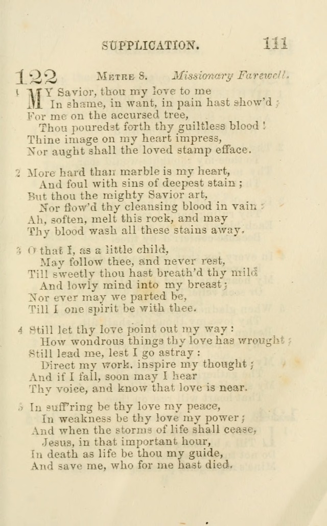 A Collection of Psalms, Hymns, and Spiritual Songs: suited to the various occasions of public worship and private devotion of the church of Christ: with an appendix of  German hymns page 109