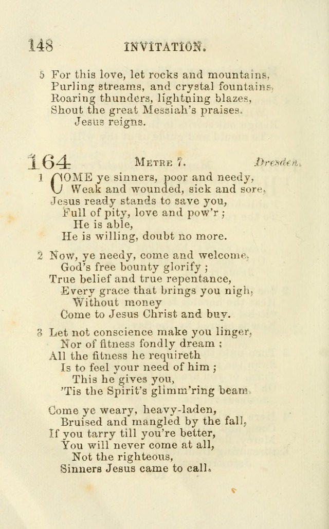 A Collection of Psalms, Hymns, and Spiritual Songs: suited to the various occasions of public worship and private devotion of the church of Christ: with an appendix of  German hymns page 146